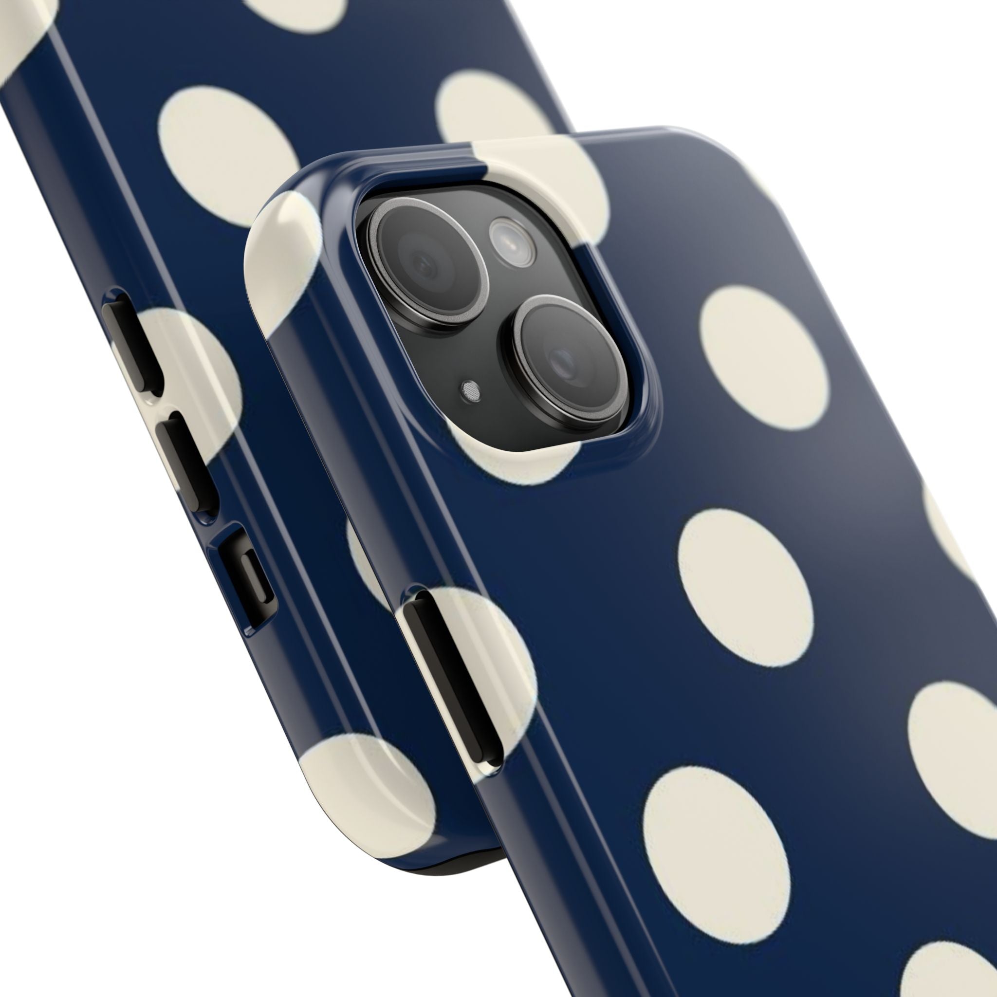 Navy Polka Dot Phone Case