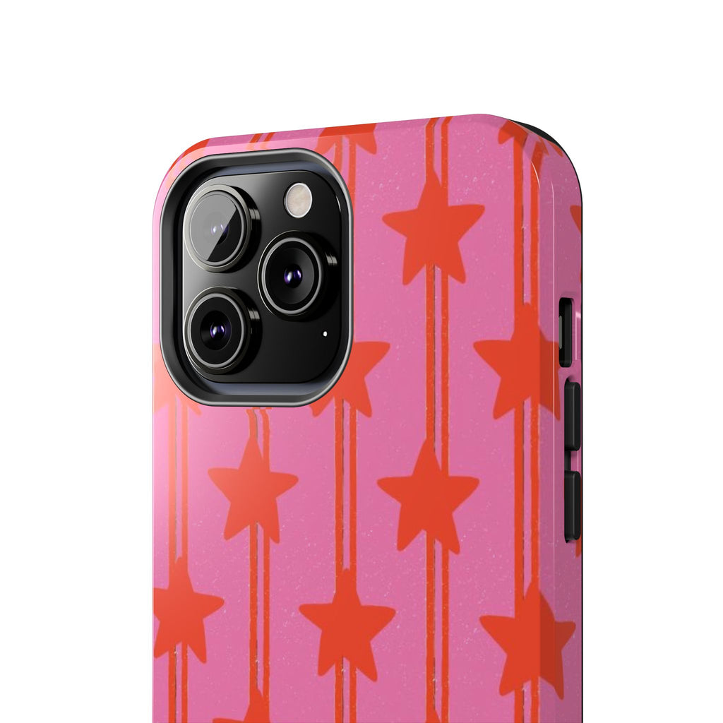 Pink Star Stripe Phone Case