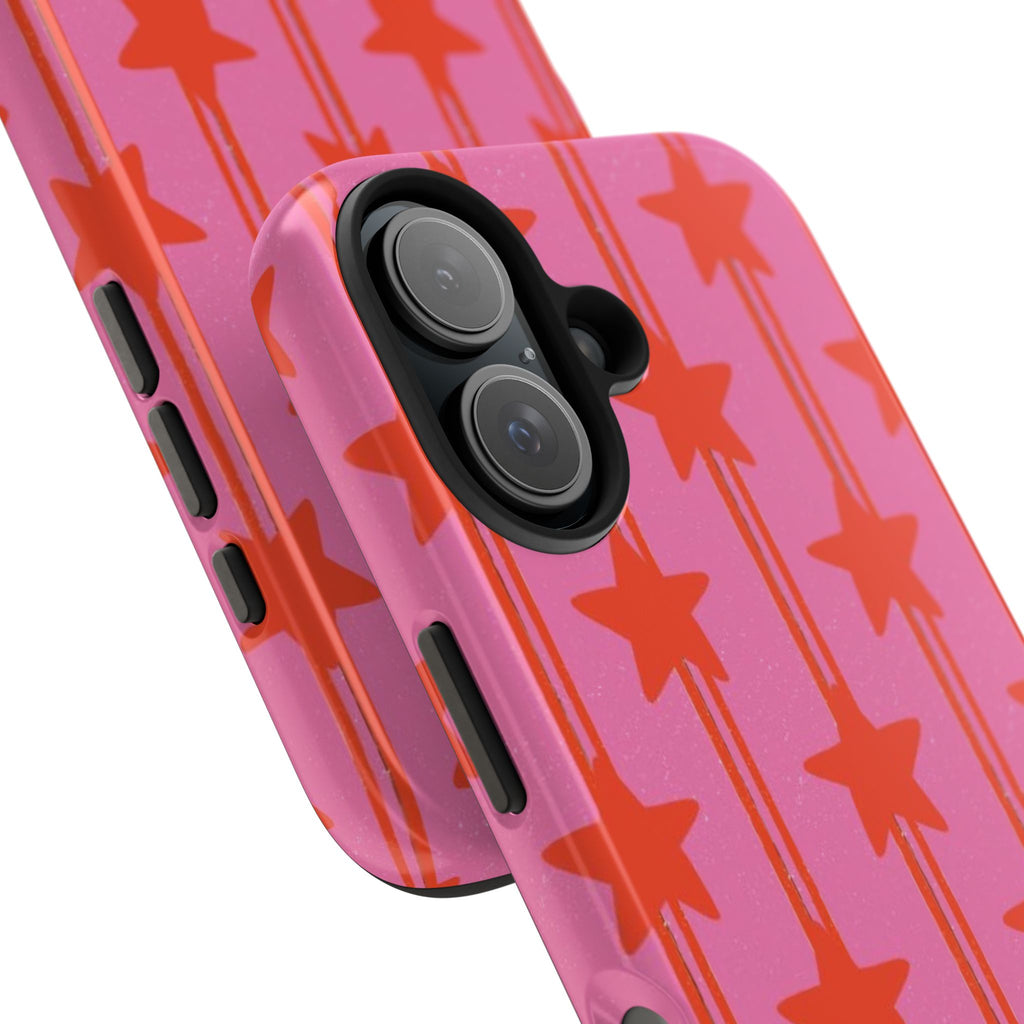 Pink Star Stripe Phone Case