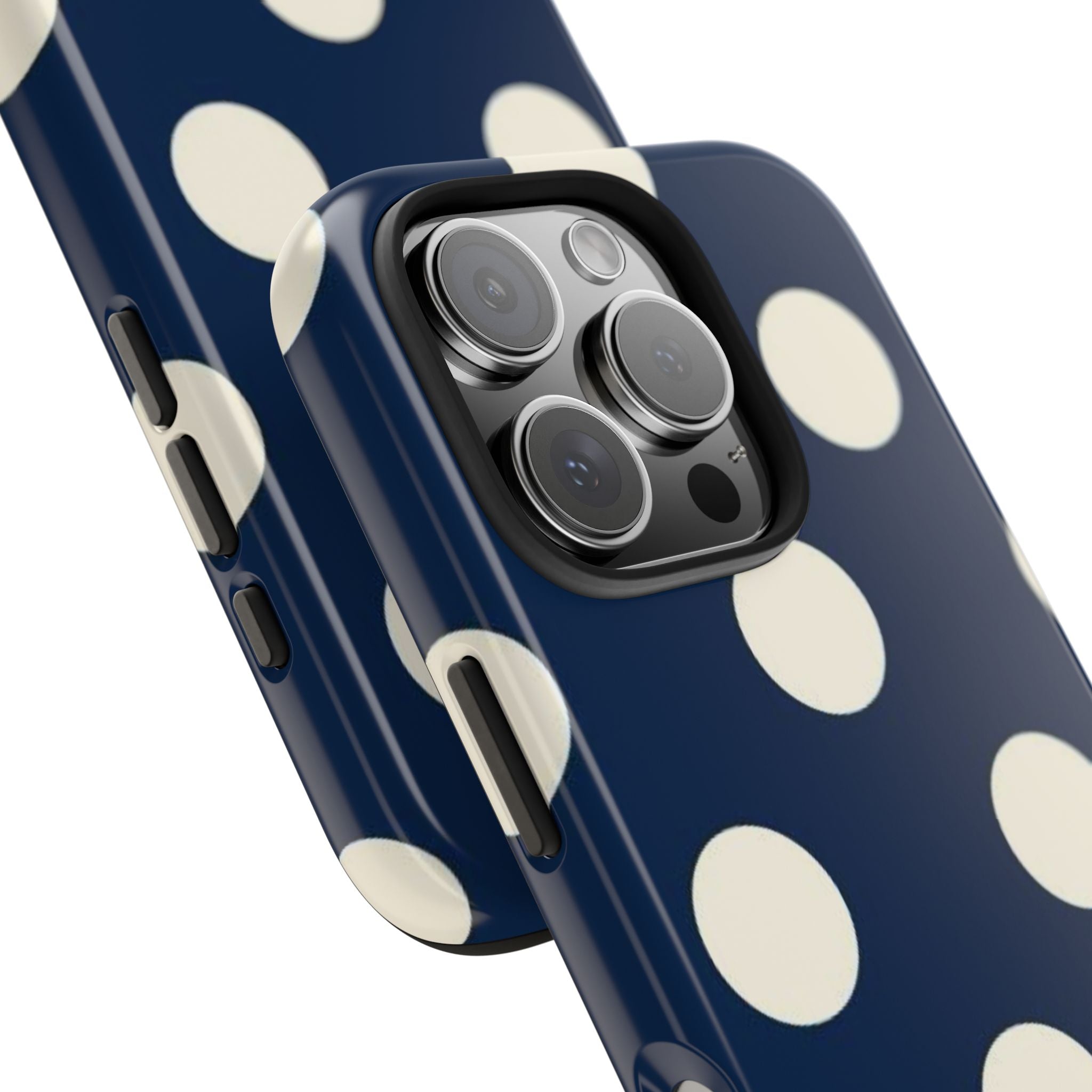 Navy Polka Dot Phone Case
