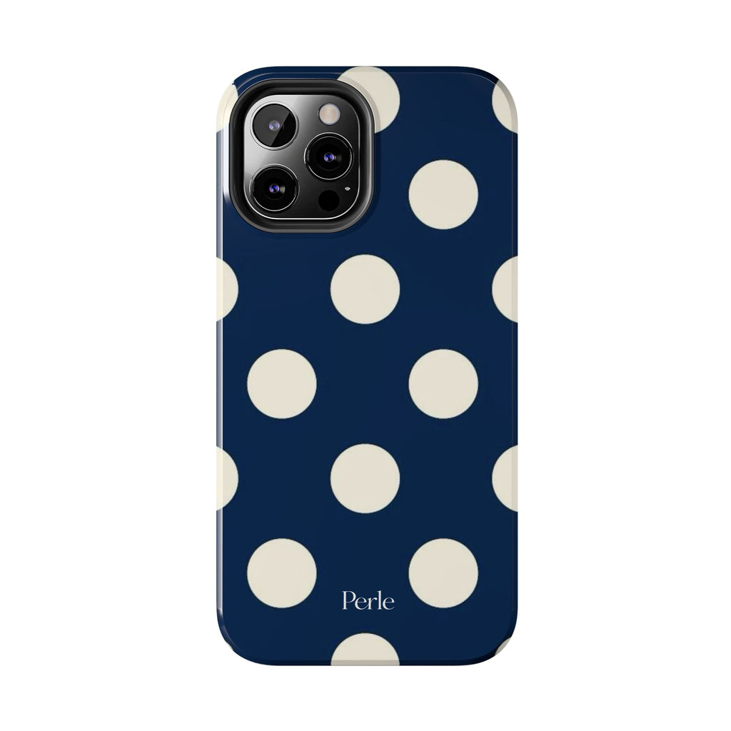Navy Polka Dot Phone Case