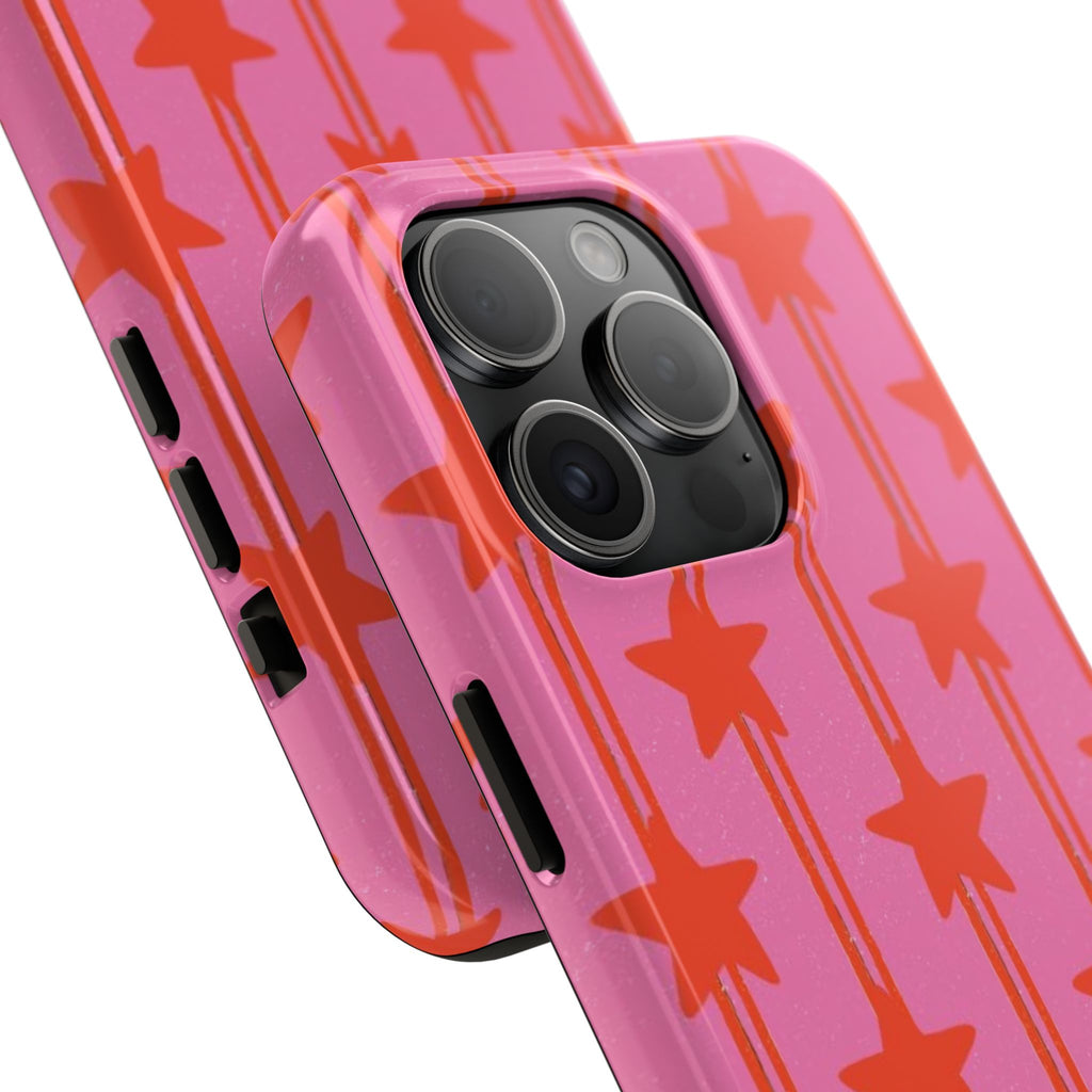 Pink Star Stripe Phone Case