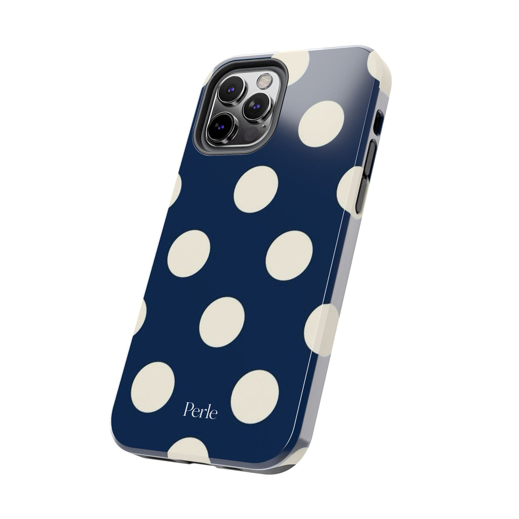 Navy Polka Dot Phone Case