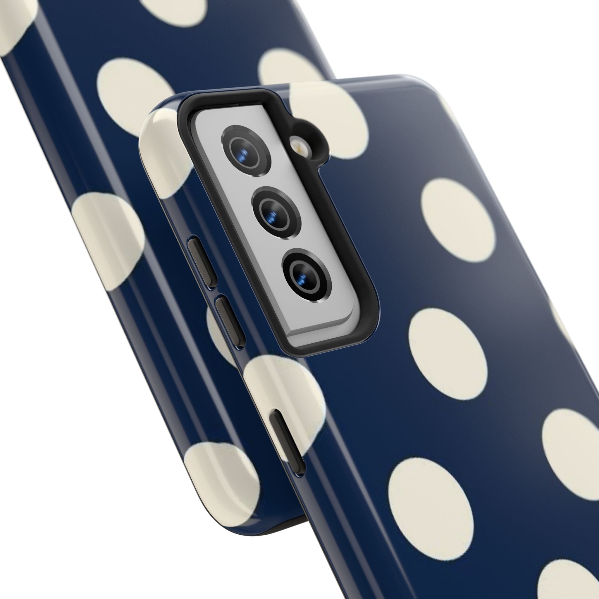 Navy Polka Dot Phone Case