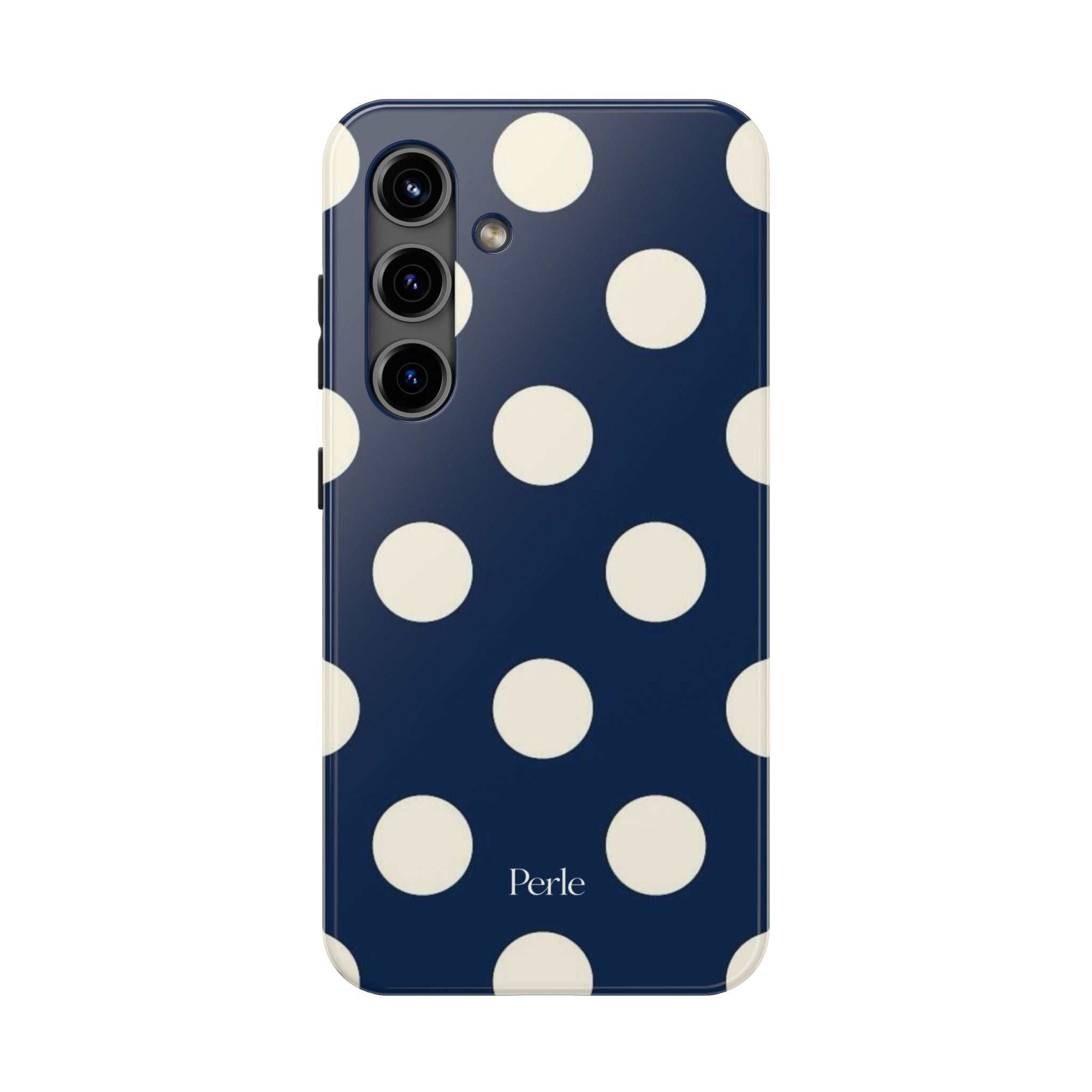 Navy Polka Dot Phone Case