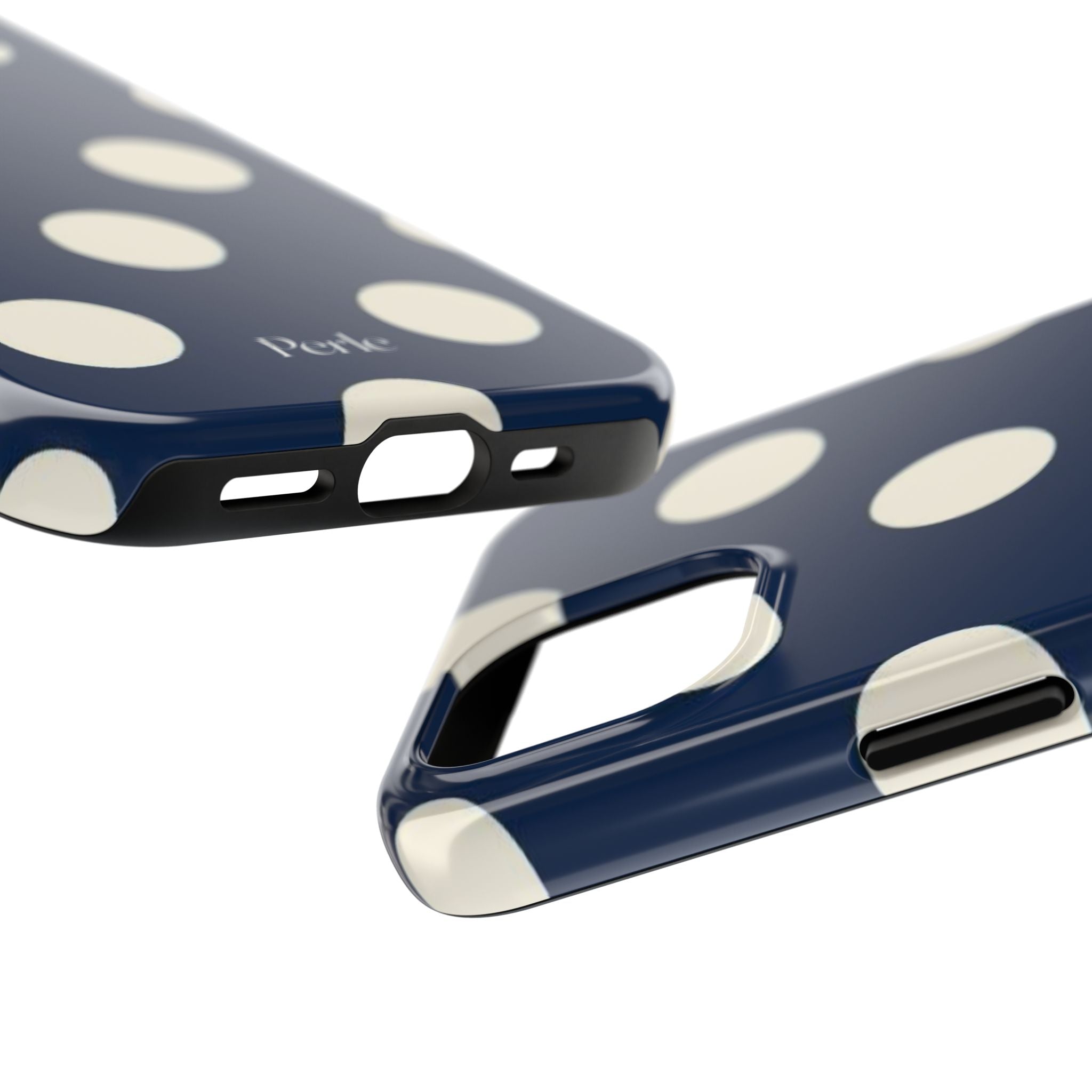 Navy Polka Dot Phone Case