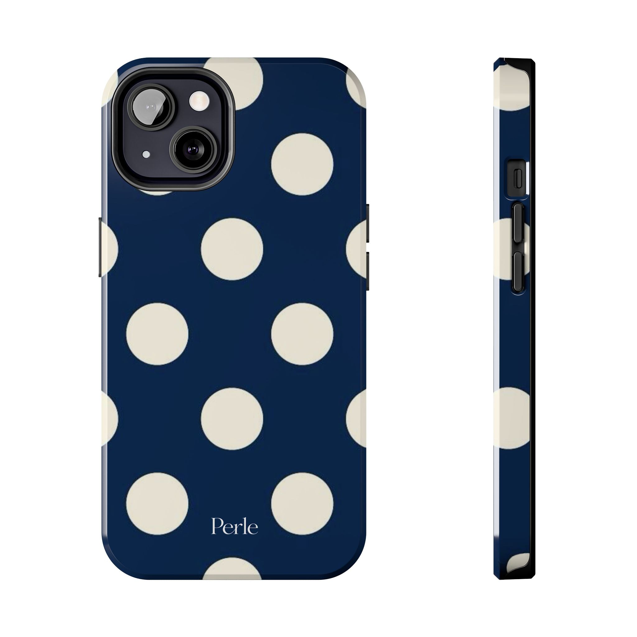 Navy Polka Dot Phone Case