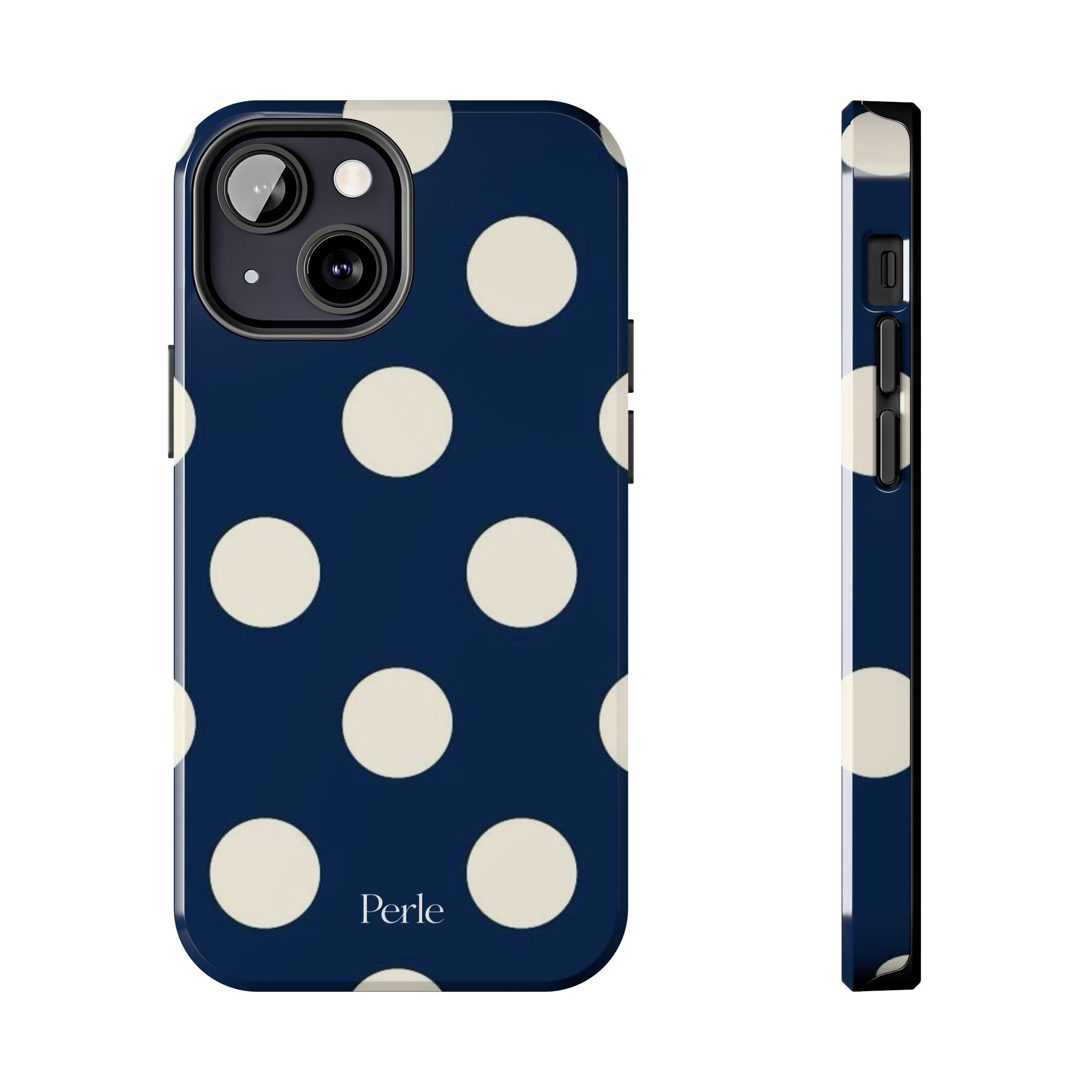 Navy Polka Dot Phone Case