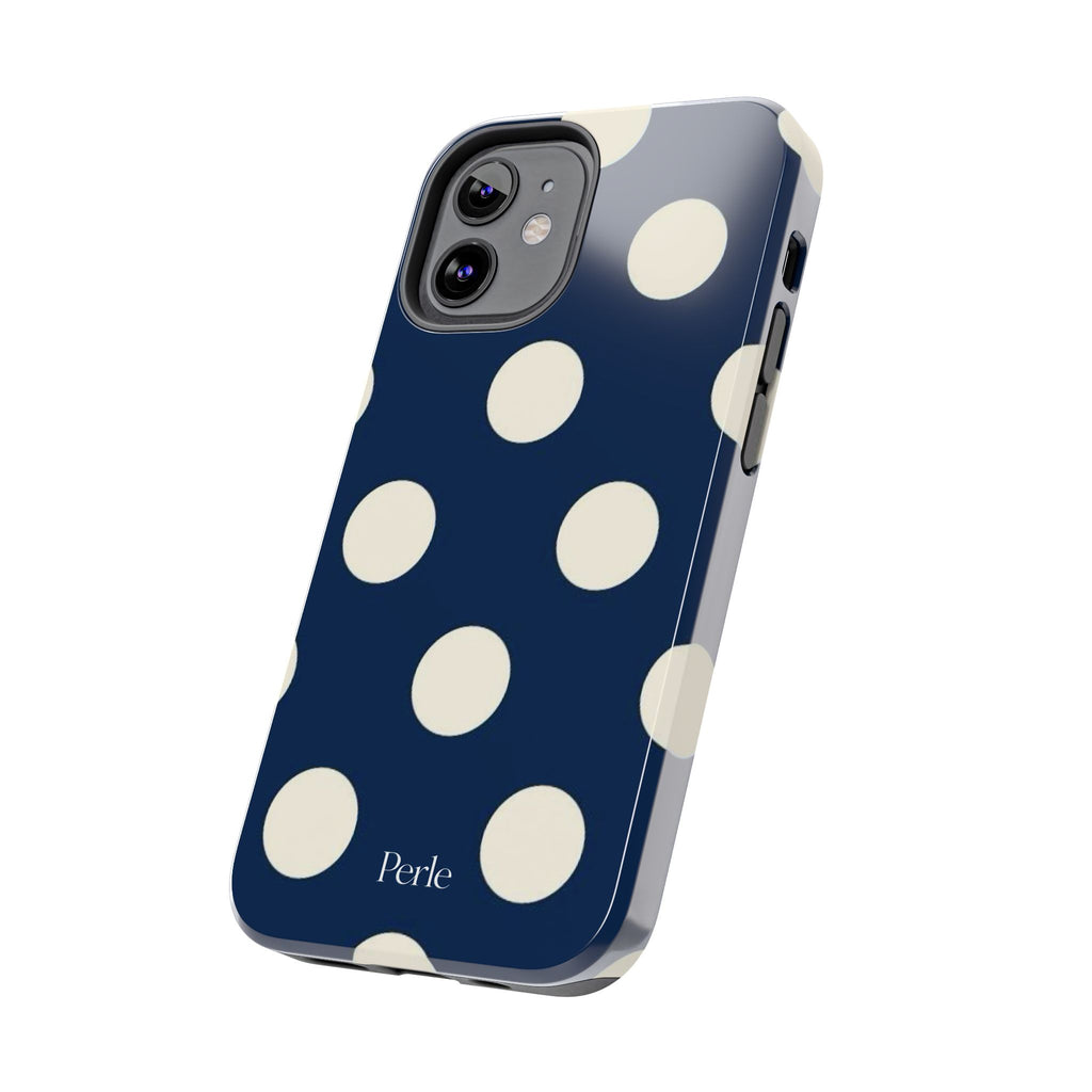 Navy Polka Dot Phone Case