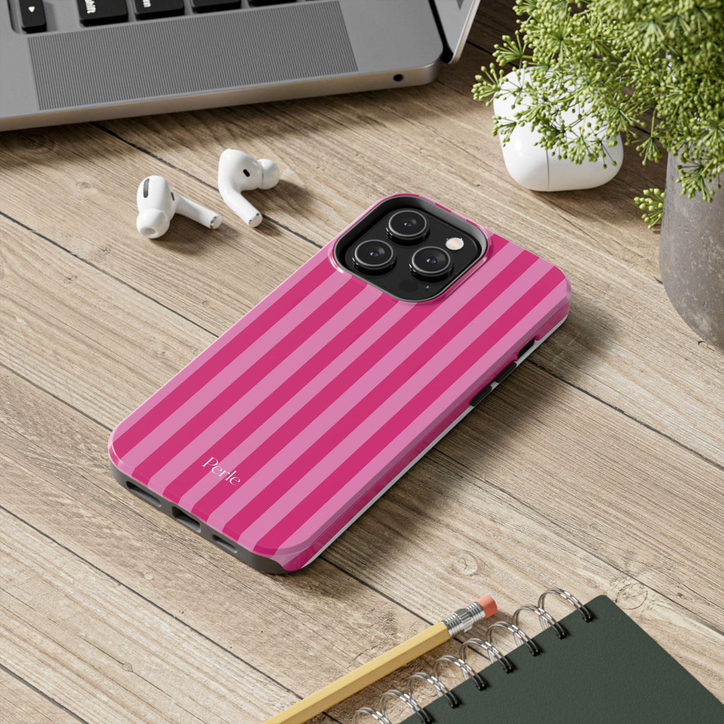 Bubblegum Striped Phone Case