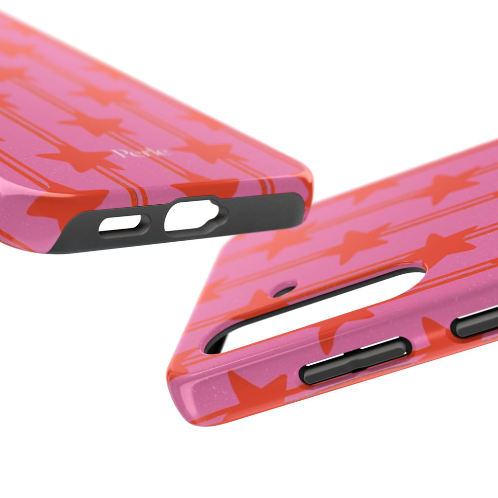 Pink Star Stripe Phone Case