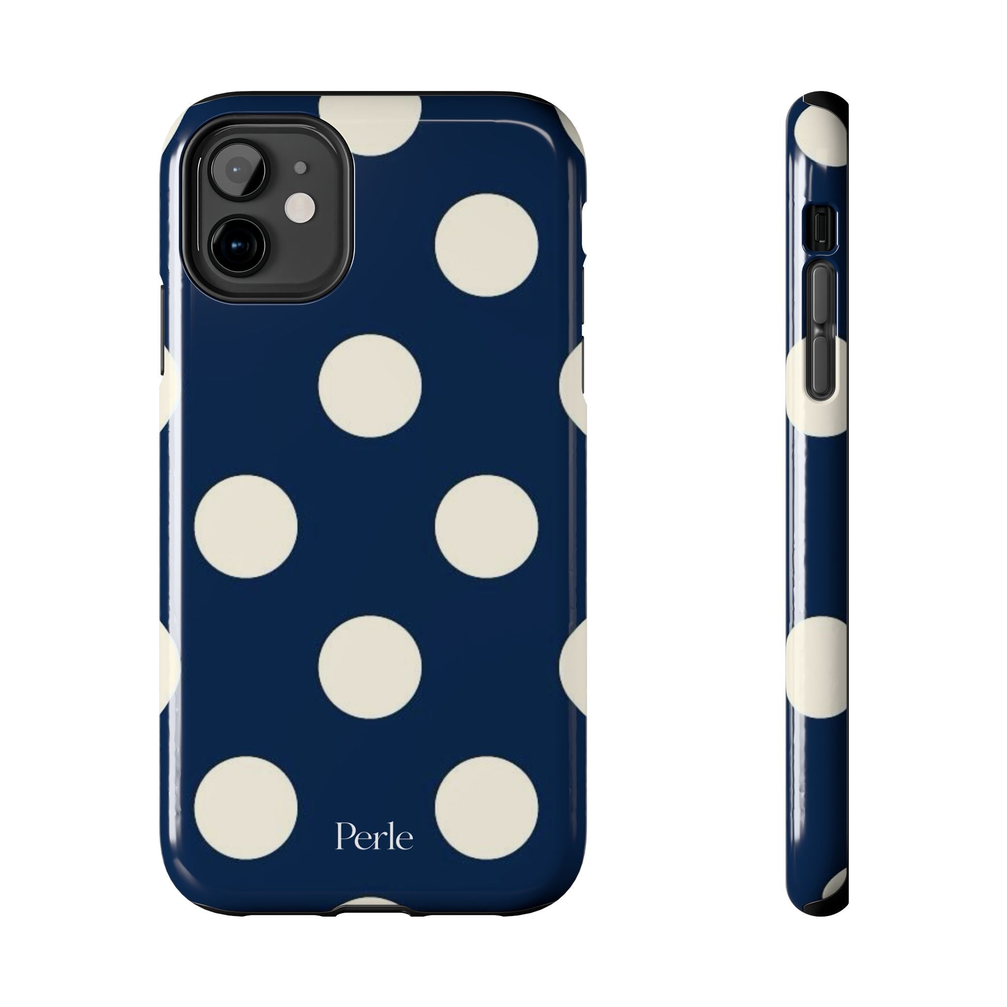 Navy Polka Dot Phone Case