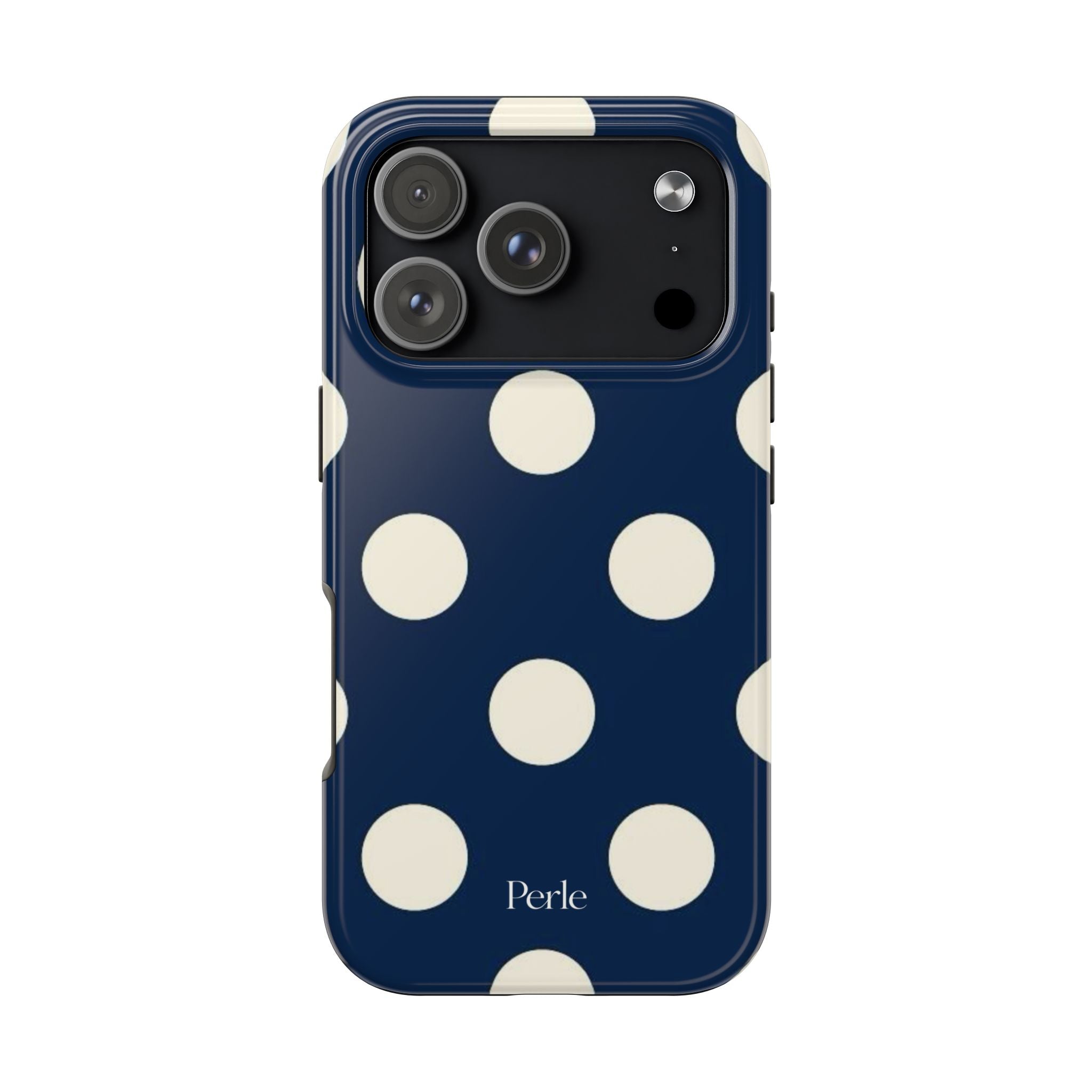 Navy Polka Dot Phone Case