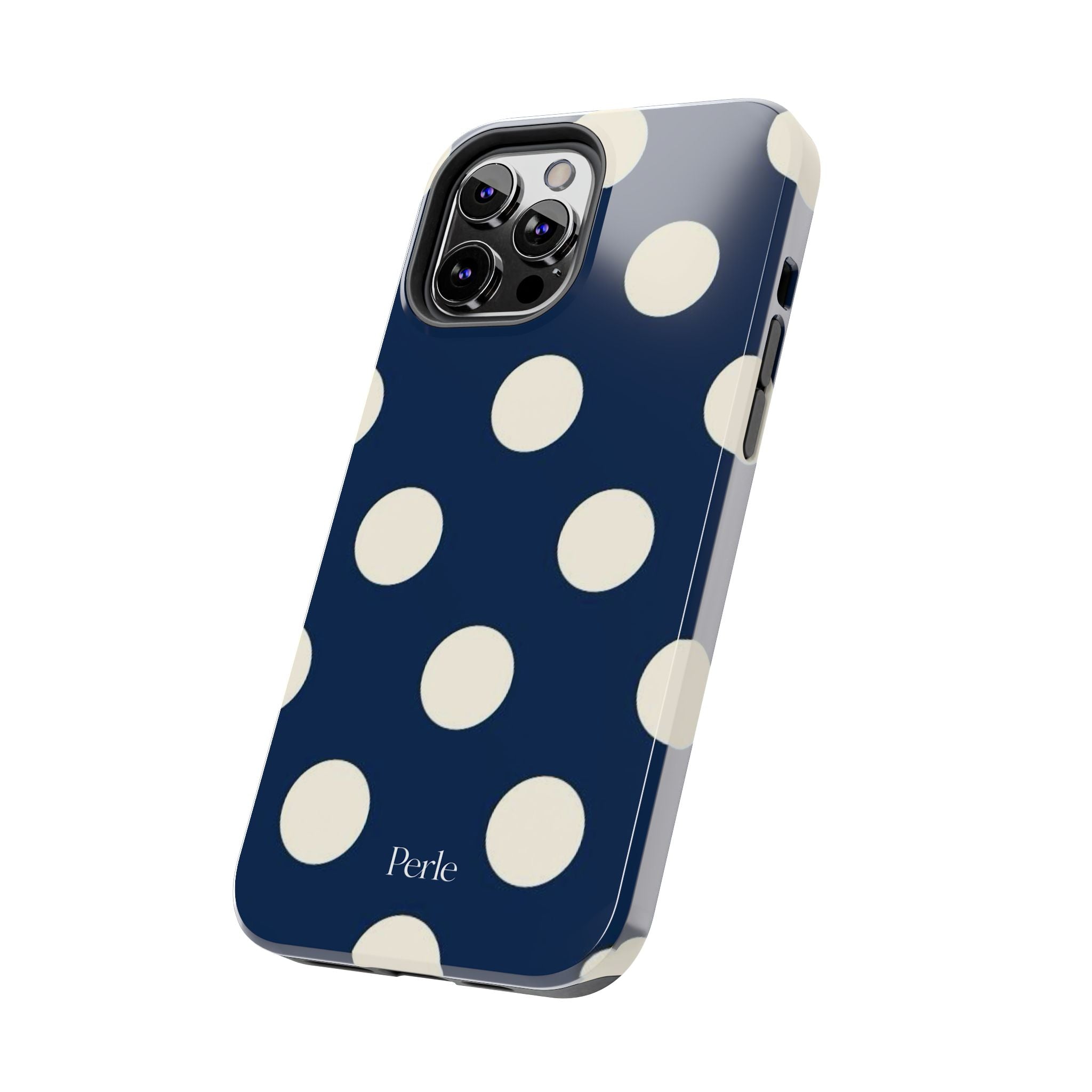 Navy Polka Dot Phone Case