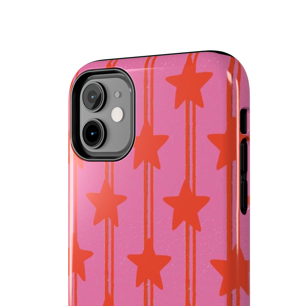 Pink Star Stripe Phone Case
