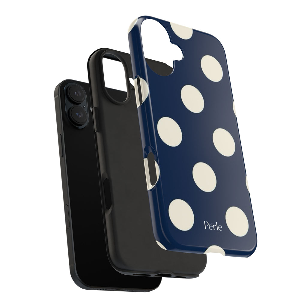 Navy Polka Dot Phone Case