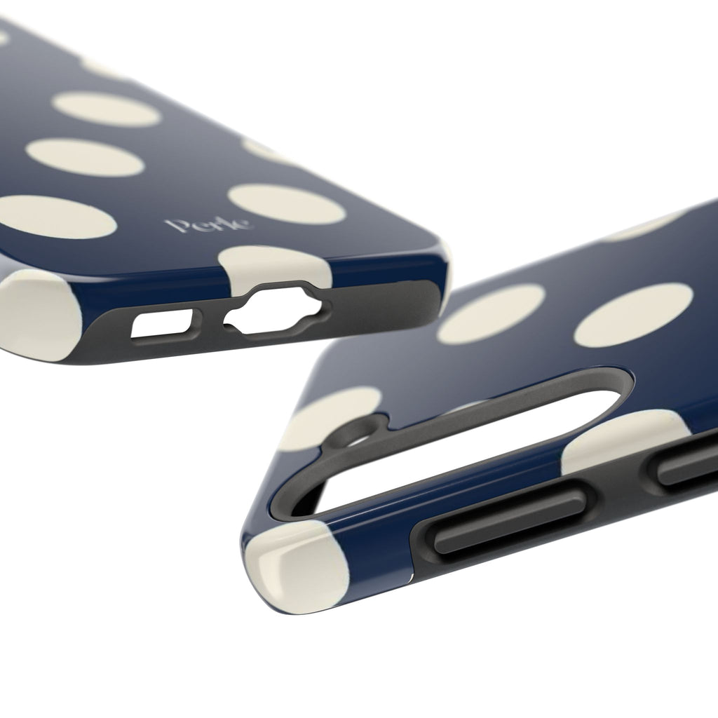 Navy Polka Dot Phone Case