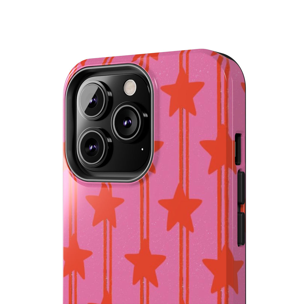 Pink Star Stripe Phone Case