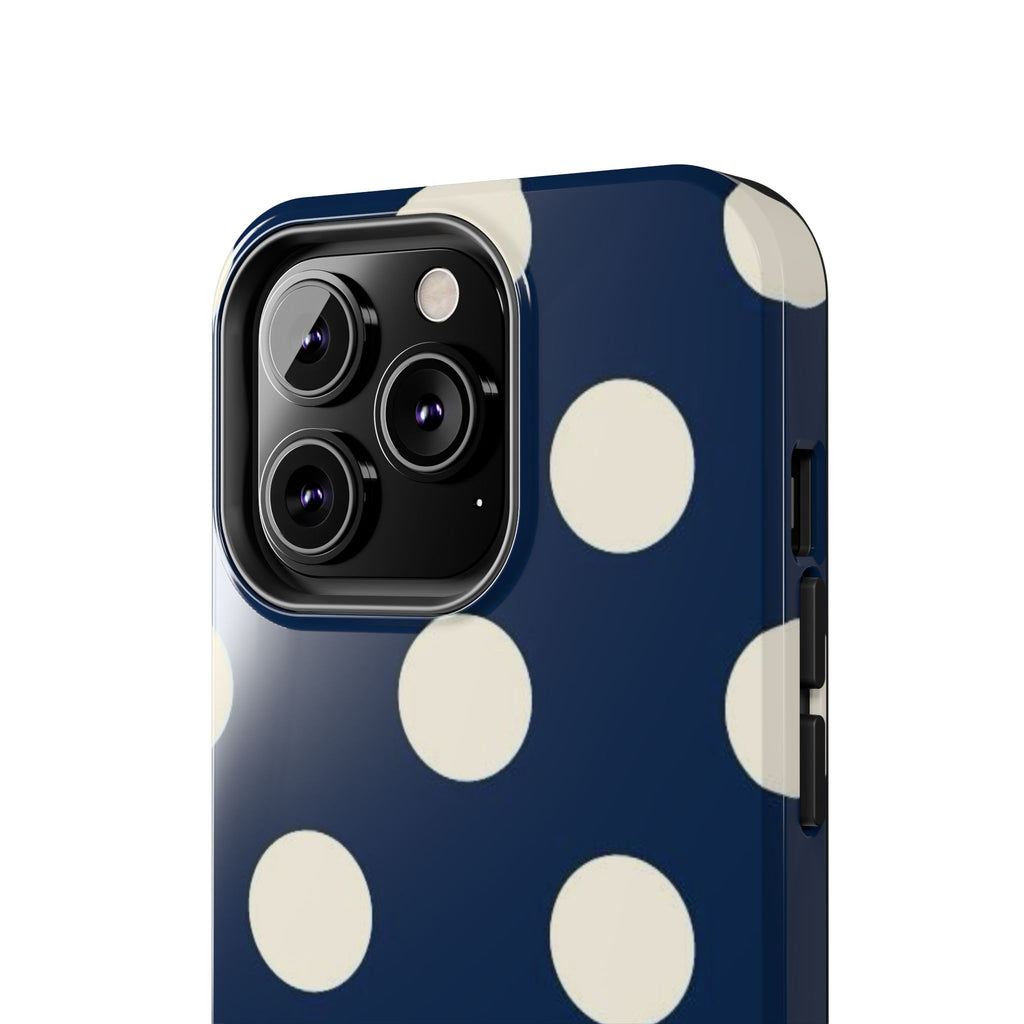 Navy Polka Dot Phone Case