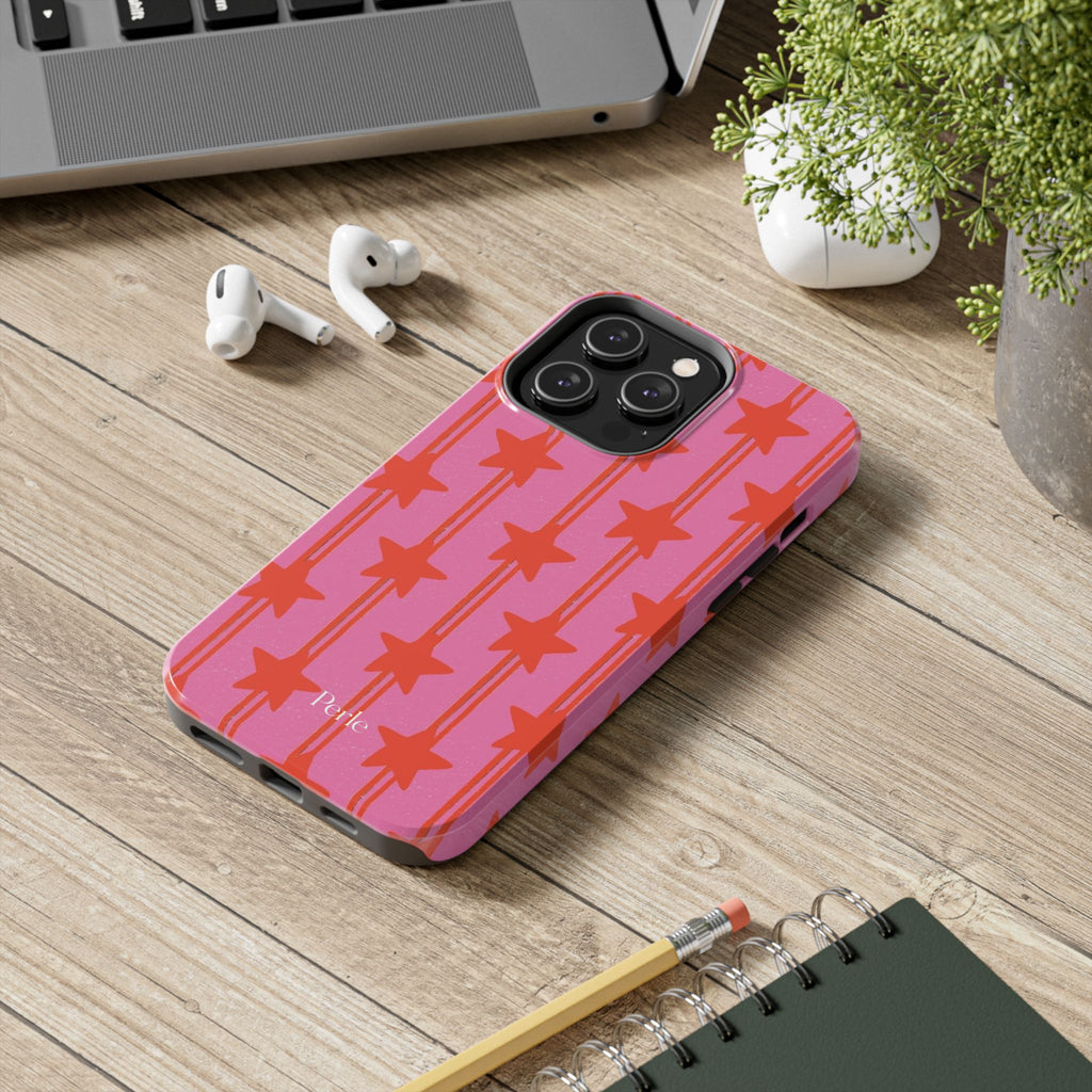Pink Star Stripe Phone Case