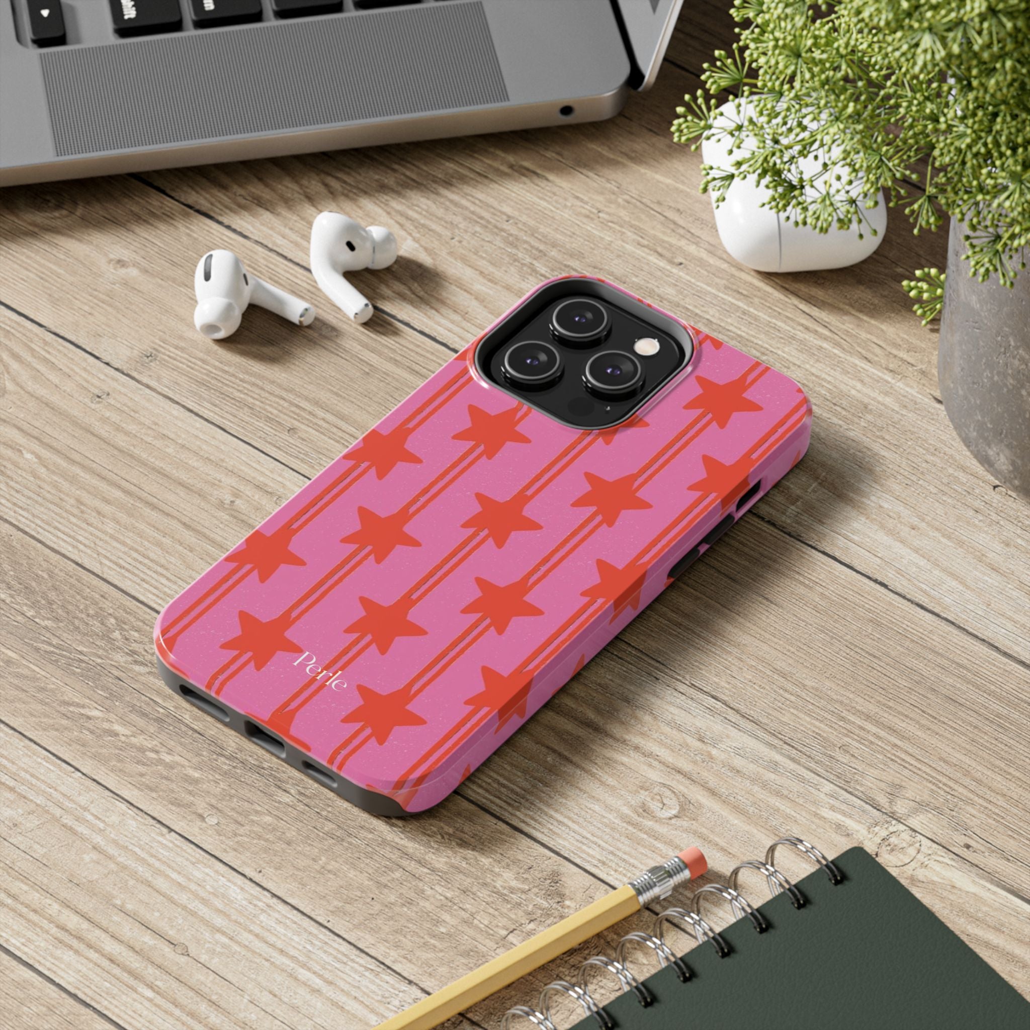 Pink Star Stripe Phone Case