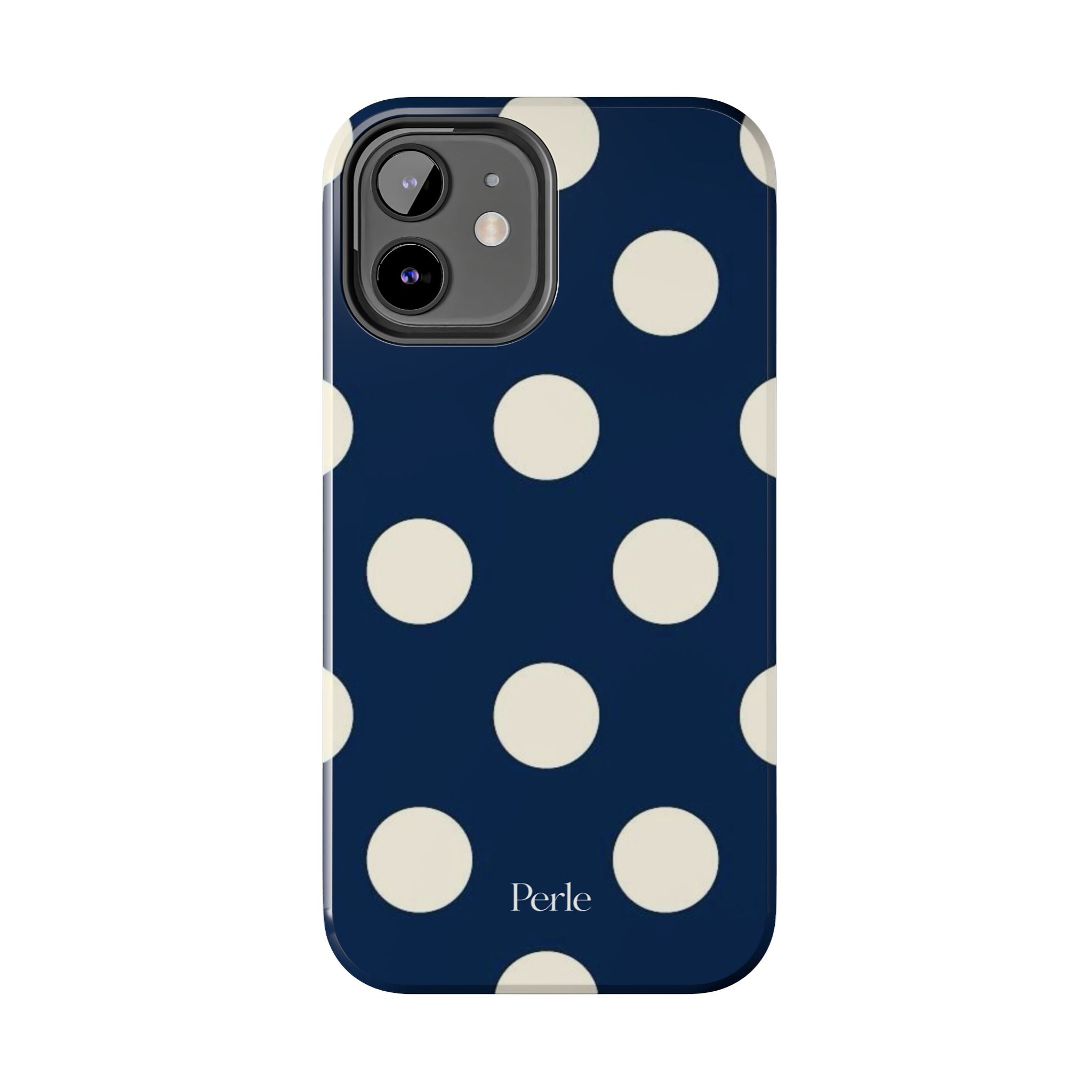 Navy Polka Dot Phone Case