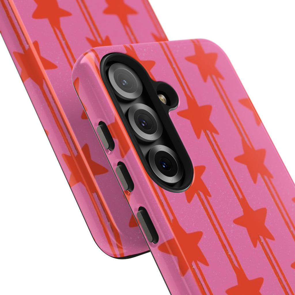 Pink Star Stripe Phone Case