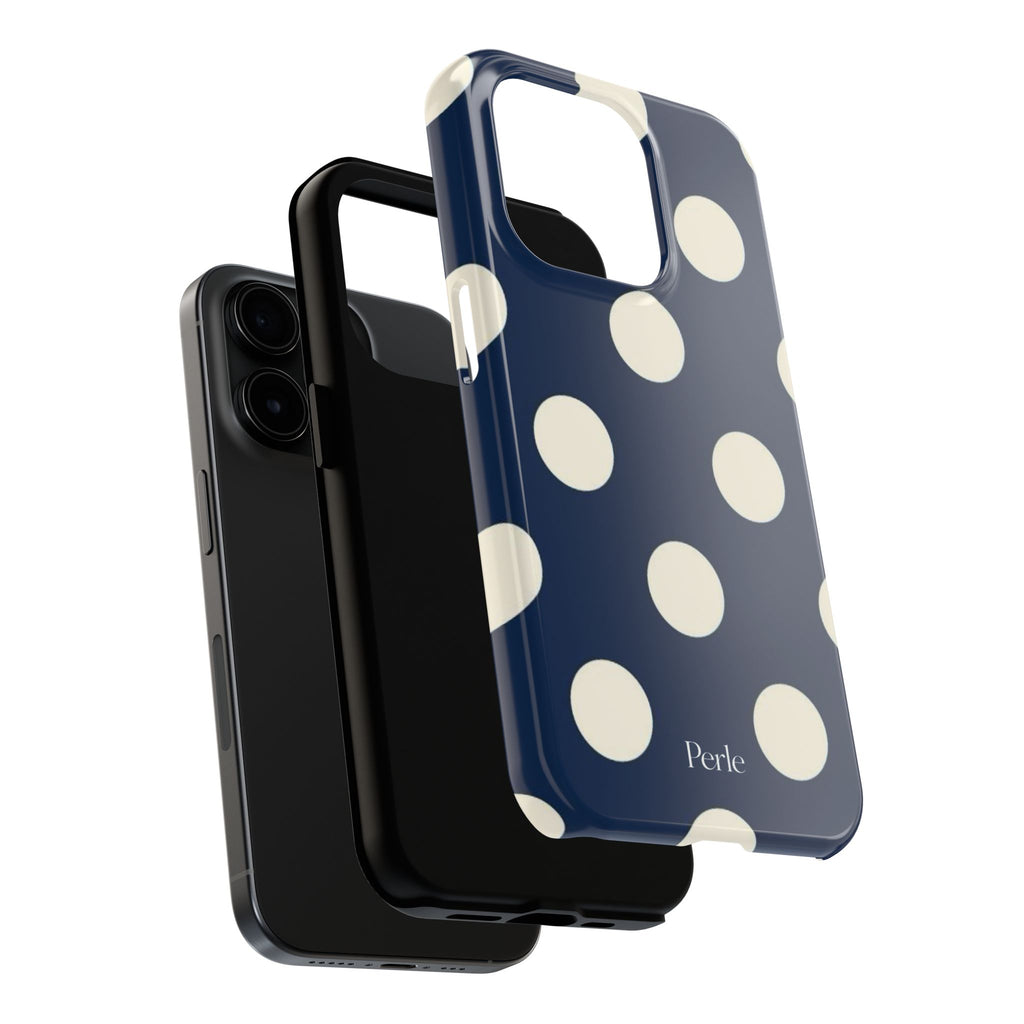 Navy Polka Dot Phone Case