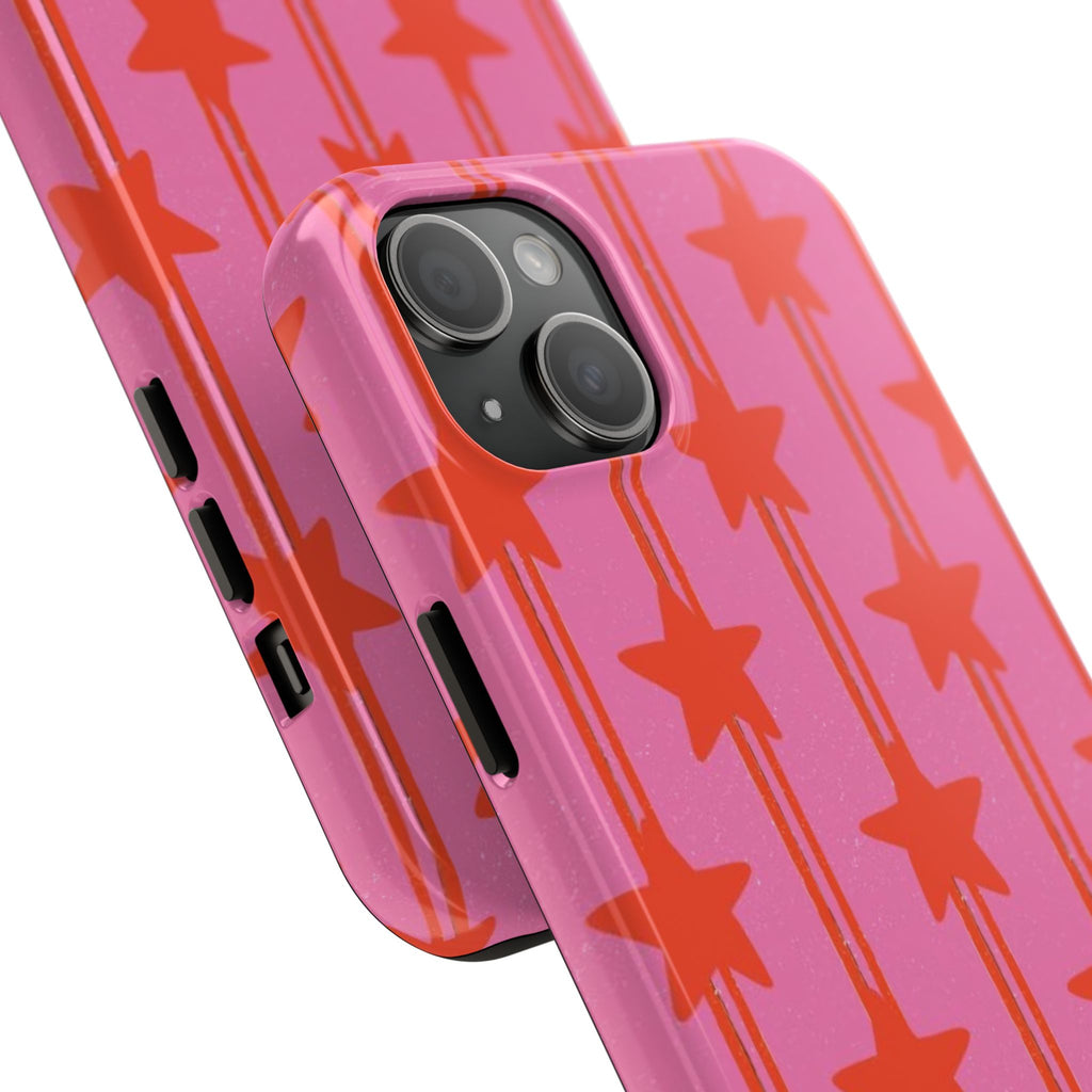 Pink Star Stripe Phone Case