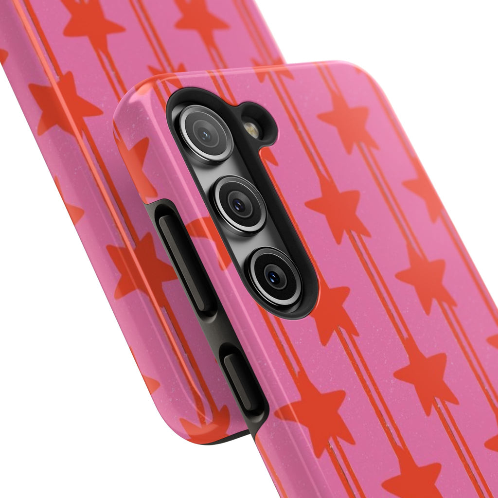 Pink Star Stripe Phone Case