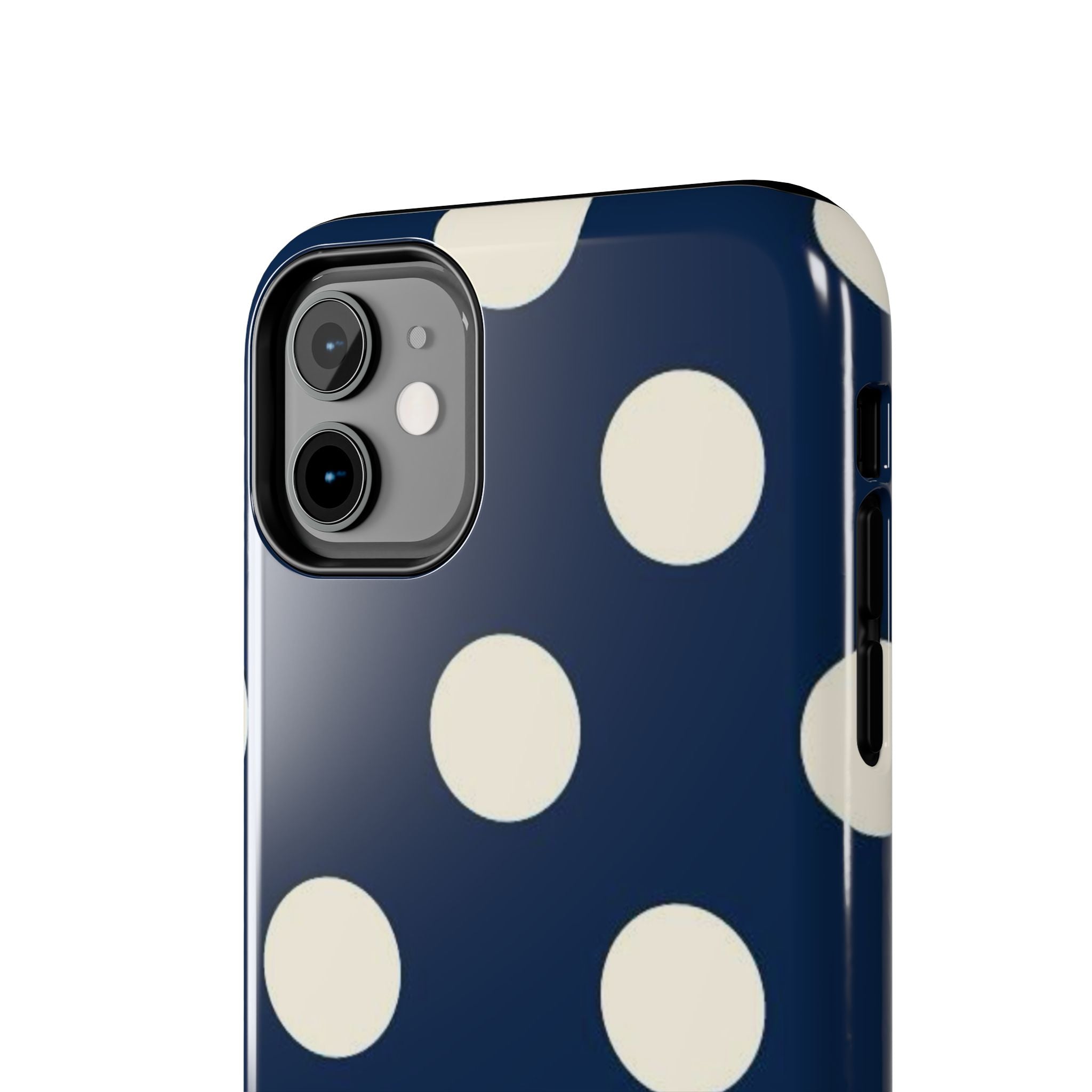 Navy Polka Dot Phone Case