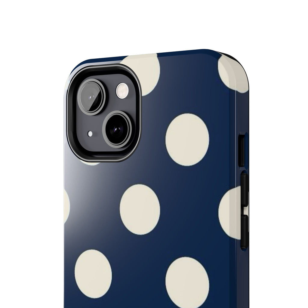 Navy Polka Dot Phone Case