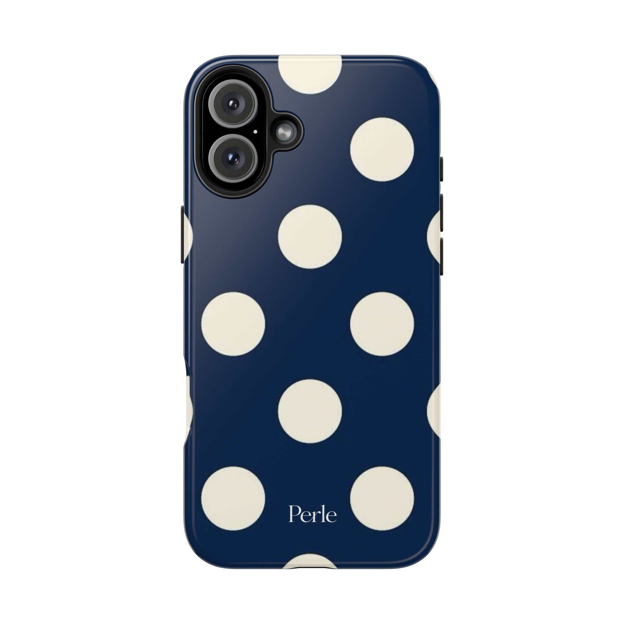 Navy Polka Dot Phone Case