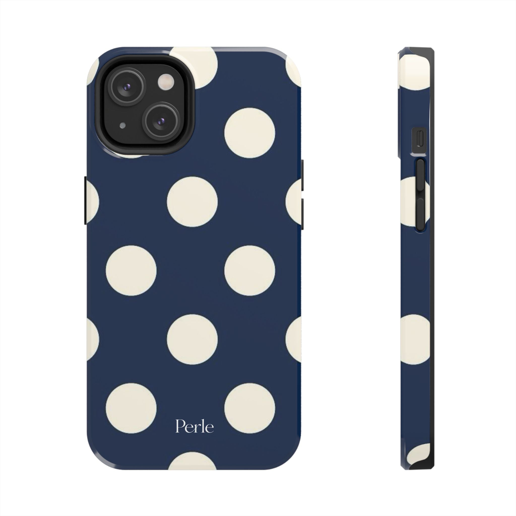 Navy Polka Dot Phone Case