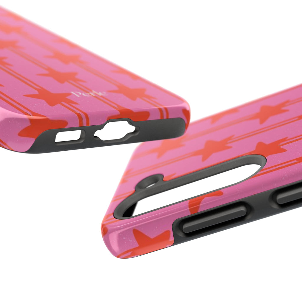 Pink Star Stripe Phone Case