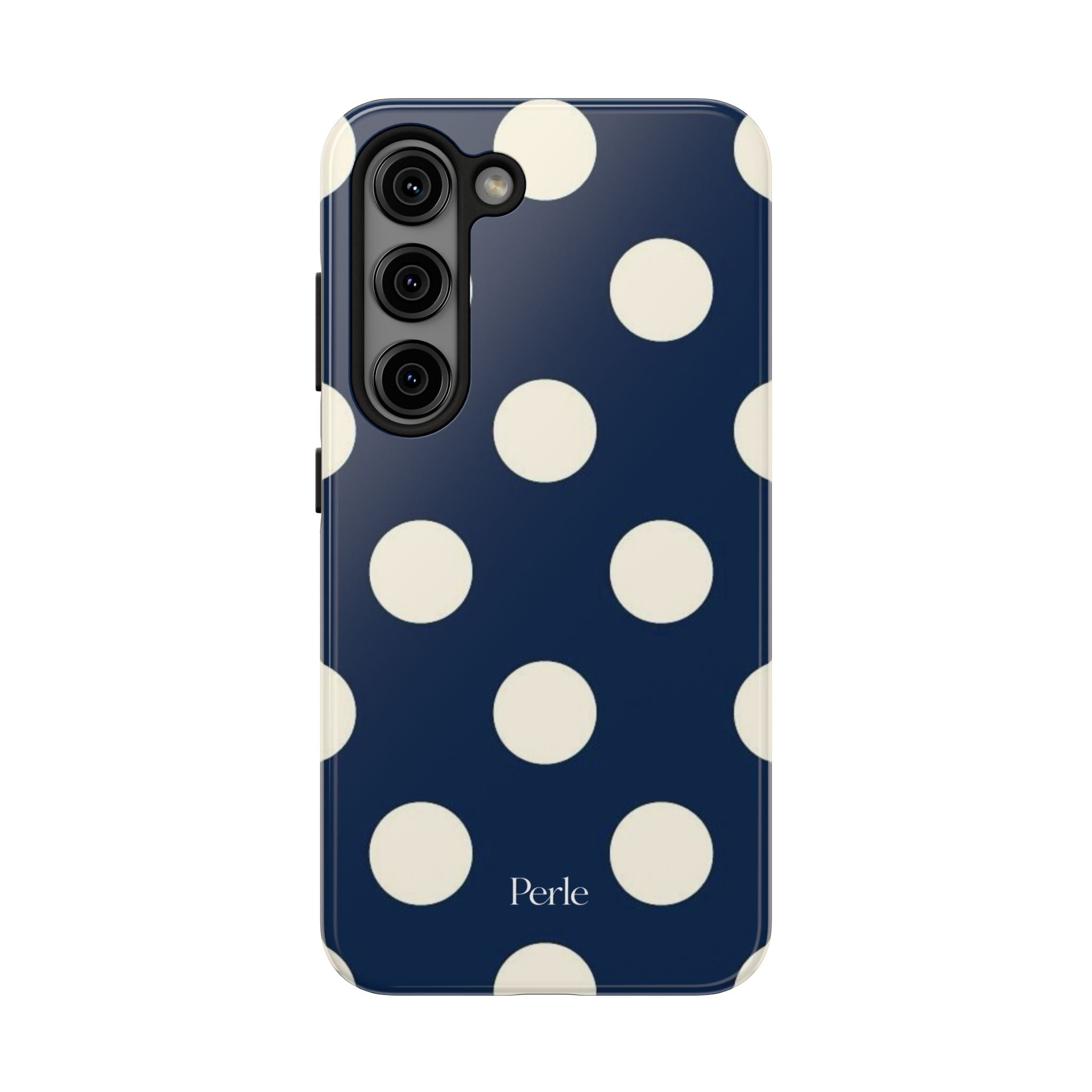 Navy Polka Dot Phone Case