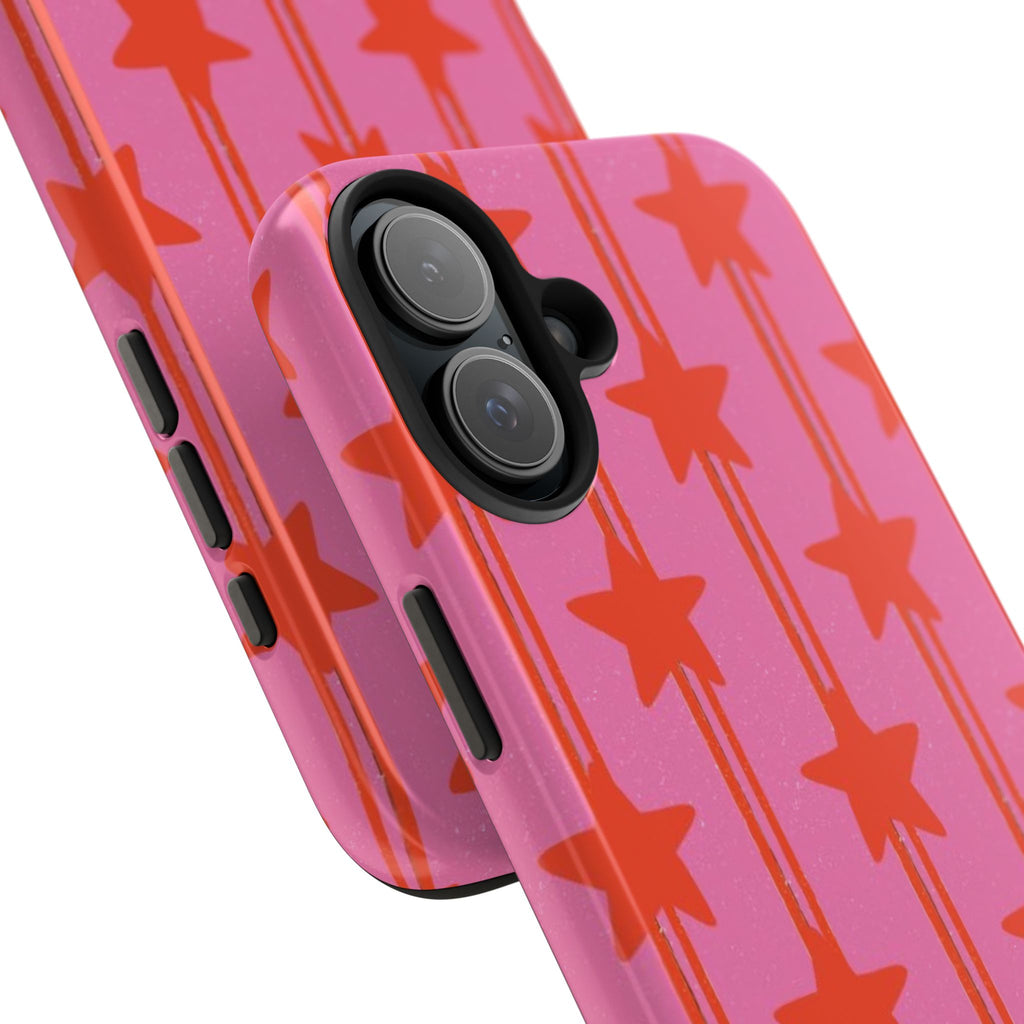 Pink Star Stripe Phone Case