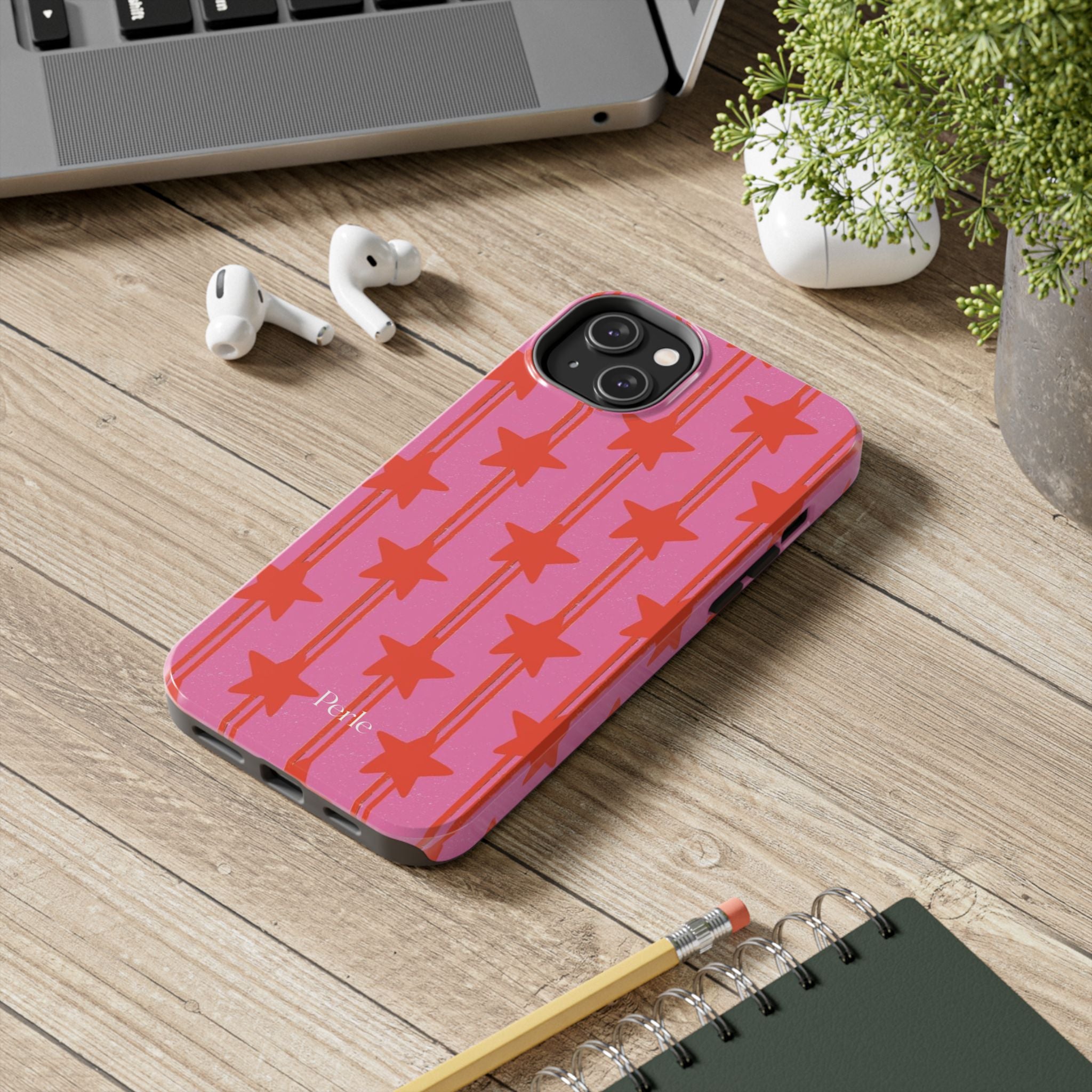 Pink Star Stripe Phone Case
