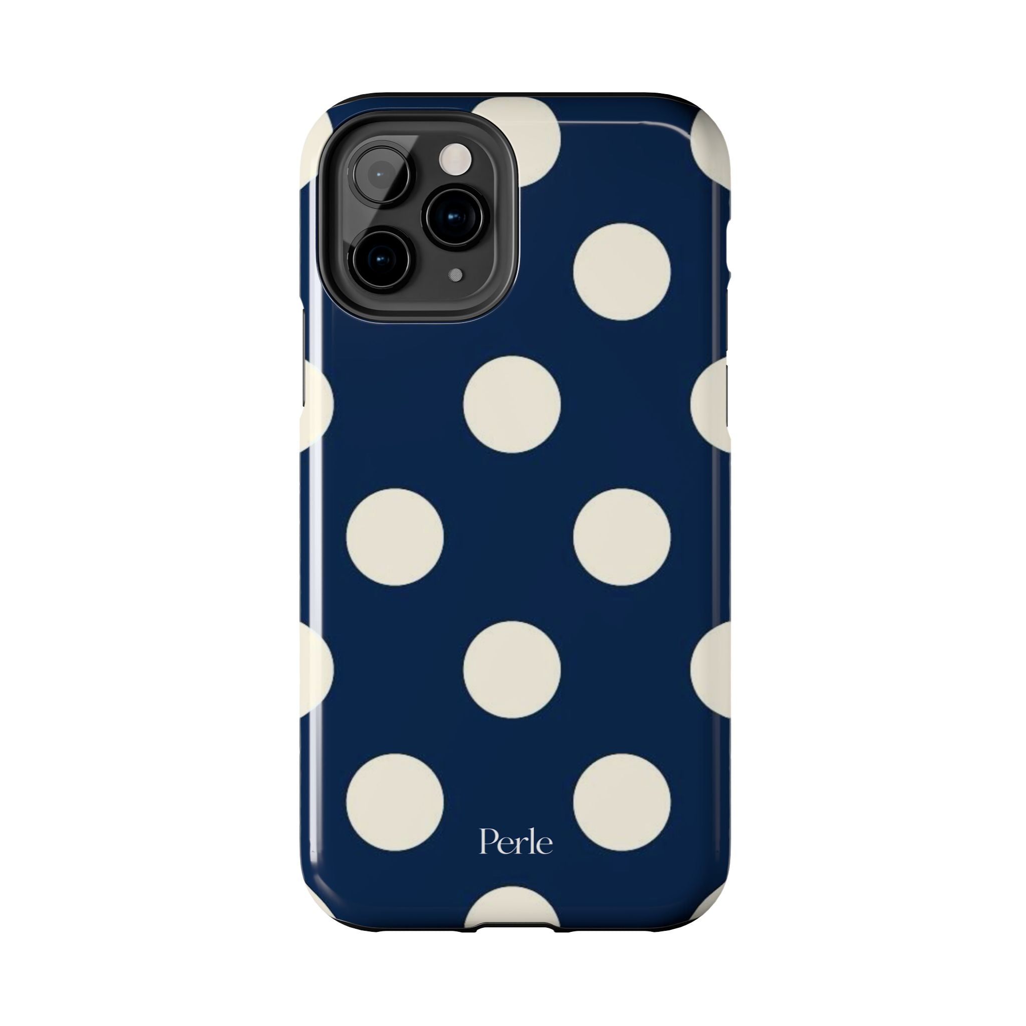 Navy Polka Dot Phone Case