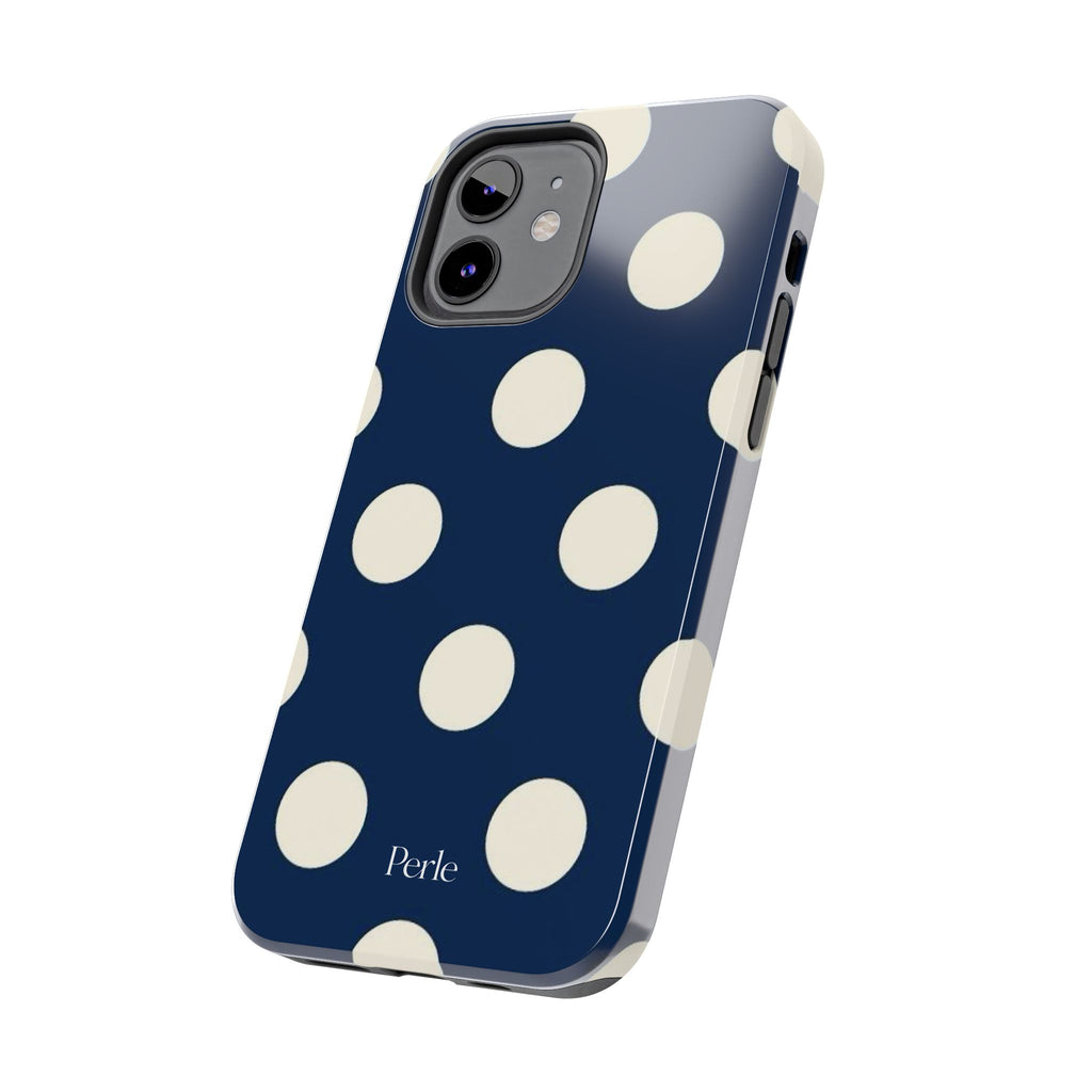 Navy Polka Dot Phone Case