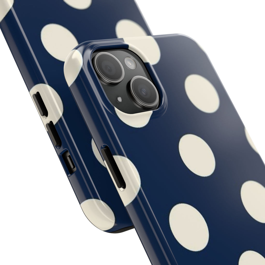 Navy Polka Dot Phone Case