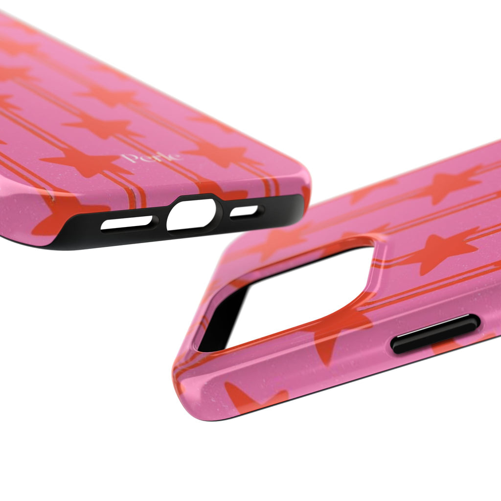 Pink Star Stripe Phone Case