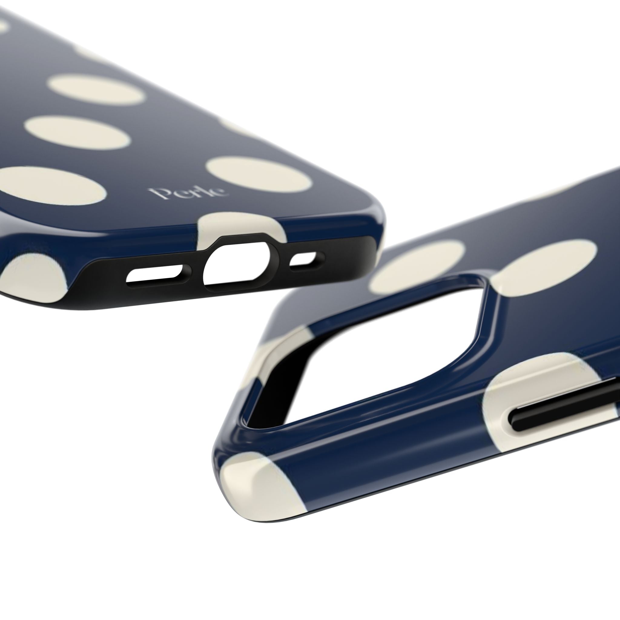 Navy Polka Dot Phone Case
