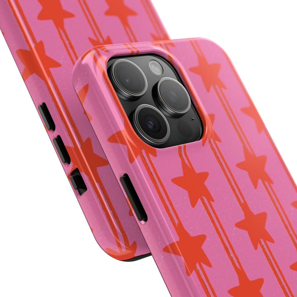 Pink Star Stripe Phone Case