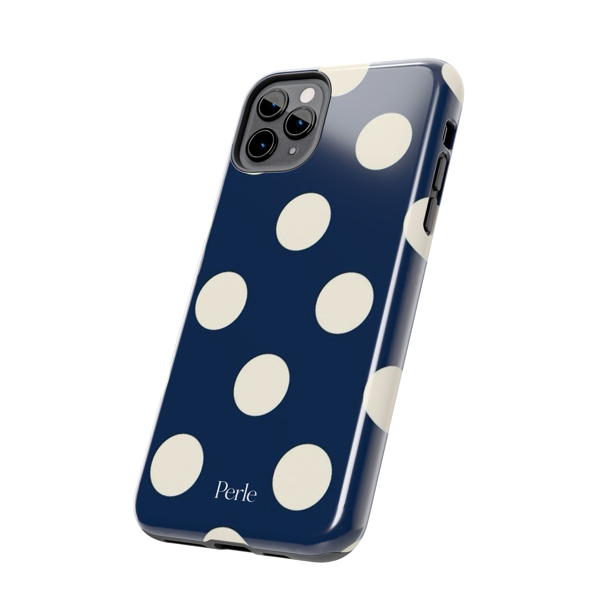 Navy Polka Dot Phone Case